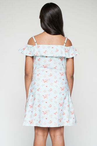 Turquoise Flower-ist Dress, Turquoise, image 3